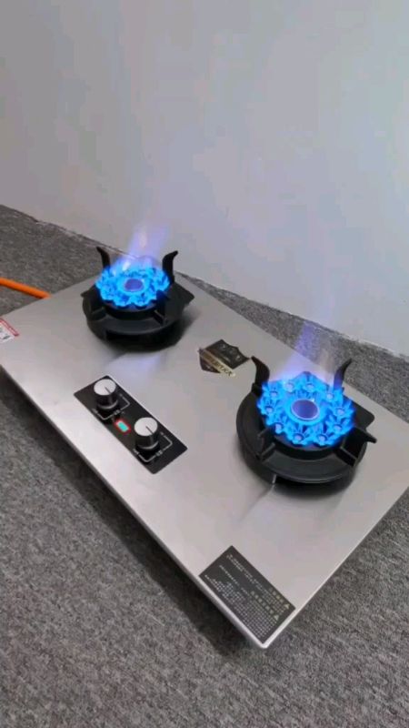 【IN STOCK】9KW gas stove double burner Flip cover stove Stainless steel flip cover gas stove #fyp #FreeCoinsInShopeeVideo
