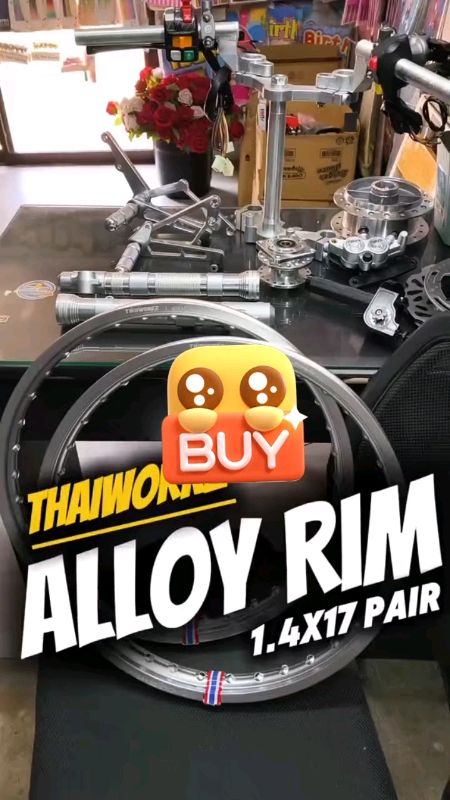 ALLOY #rim 17 /Steel Rim (1.60x17-1.40x17) Motor Rim Chrome Motorcycle wheel#FreeCoinsInShopeeVideo