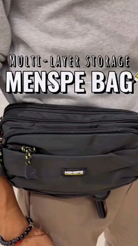 Menspe bag for men 😍 #beltbag  #waistbag #multilayer  #bestseller #FreeCoinsInShopeeVideo #MasMuraSaShopee #viral #trending