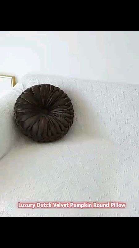 velvet pleated pumpkin round pillow cushion #cusion #pillowcushion