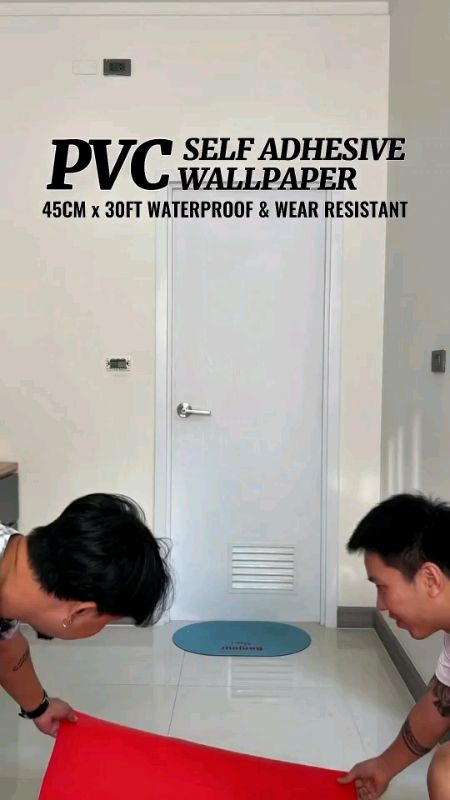 45cm(W) x 30ft(L) Wallpaper Self Adhesive Plain Color PVC Waterproof Wall Stickers #wallpapersticker #homeupgrade #homerenovation #DIY #waterproof