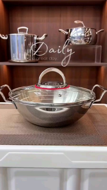 #wok #stainlesssteel #cookware #kitchenware
