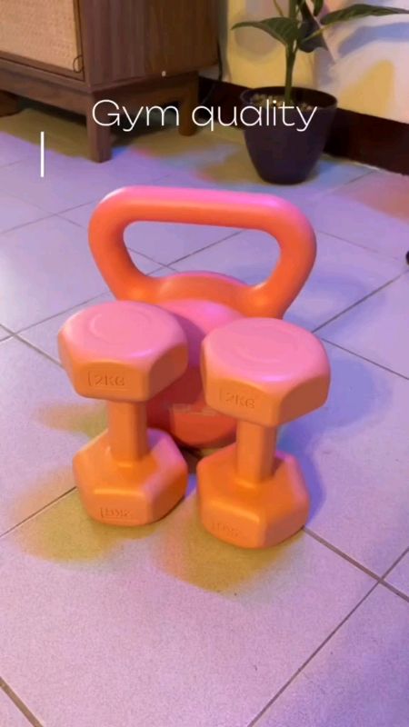 Dumbbell Set 1KG+5LB/2KG+10LB/3KG+15LB Set Dumbbell and Kettlebell Exercise Equipment For Women