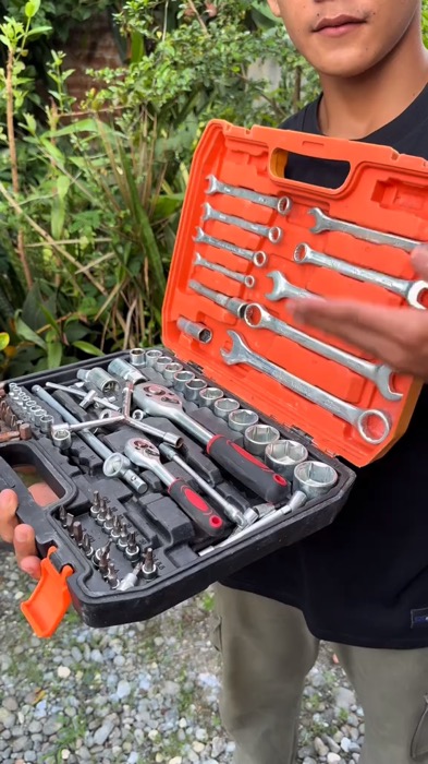 【Fast Stock】Car Repair Tools Socket Wrench Set Motorcycle Tools with box. #goodquality #carrepair  #SetSocket