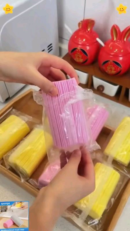 Damp Clean Duster Sponges Reusable Eraser Brush Blinds Kitchen Window Sponge Duster Cleaning Tools#paydaysale #FreeCoinsInShopeeVideo #trend #buy #fyp