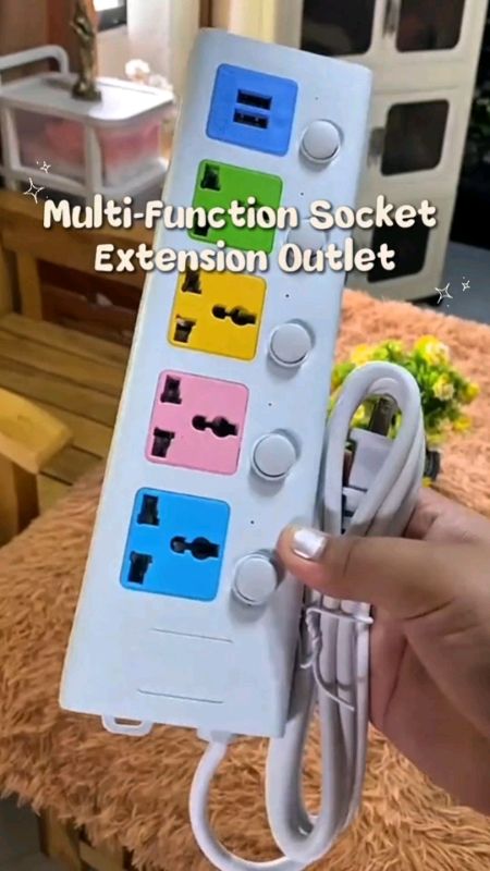 Multi-Function Socket Extension Outlet / Extension Wire #extensionwire #electricsocket #extentionsocket  #HugotSaShopee