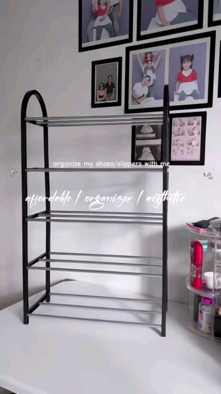 🌱 4 layer 5 layer simple shoe rack shoe cabinet student dormitory assembled storage rack #shopee #fyp #shopeefinds #trending #viral