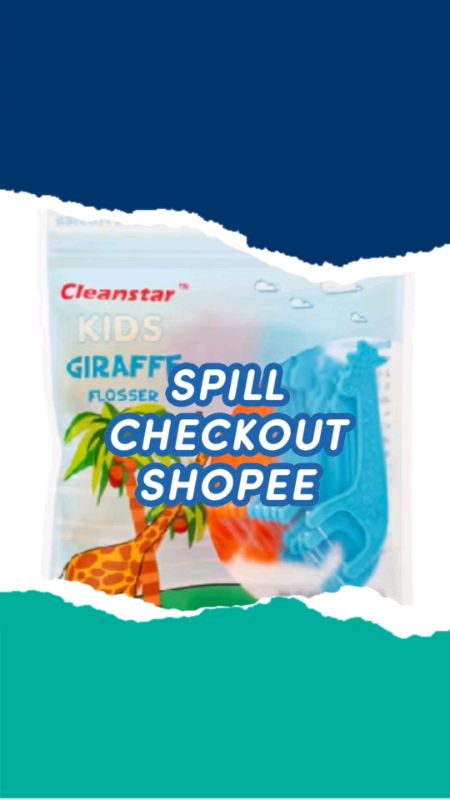CleanStar Dental Floss Pick Kids Giraffe Bag 30pcs #fyp