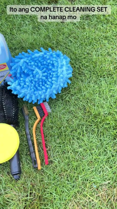 Ito ang COMPLETE CLEANING SET na hanap mo para sa motor mo #cleaningmaterials #carwash #motorcycle