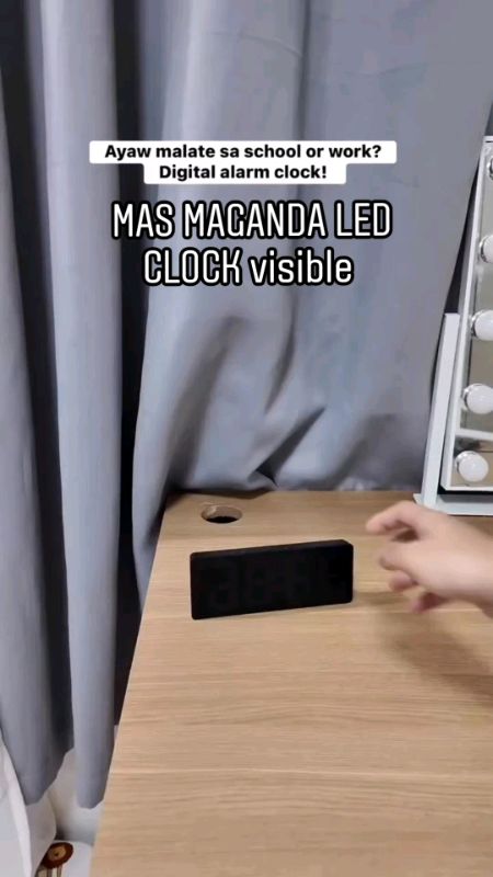 LED Mirror Clock Digital Alarm Snooze Display...