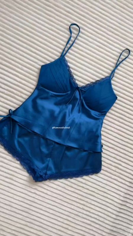 S-3XL Plus Size Women Silk Sling+Short Sleepwear #sleepwear #freecoinssashopee #MasMuraSaShopee #quality #viral #video