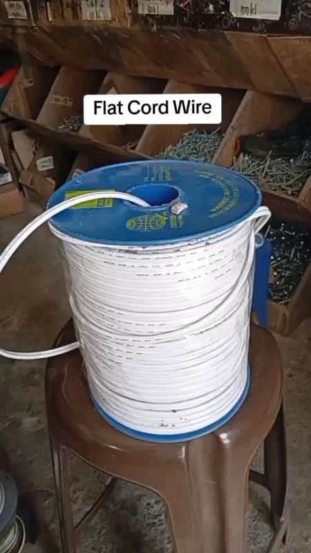#Cord  White, black,  NRW    Flat Cord Duplex Wire (1Roll)#16/2   1.25mm- 150METERS   Cord wire16/2C#flatcord #wires