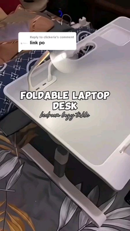 ICON Lazy Table Folding Computer Desk For LaptopPortable Study Bed Small Table Board Foldable Leg#FreeCoinsInShopeeVideo #MasMuraSaShopee #fyp #viral