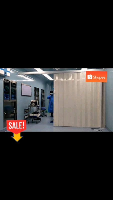 Customizable 6mm PVC Folding Sliding Door - DIY Ultra-High 240cm, Adjustable Width #paydaysale #MasMuraSaShopee #sale #fyp #new #trending #actual