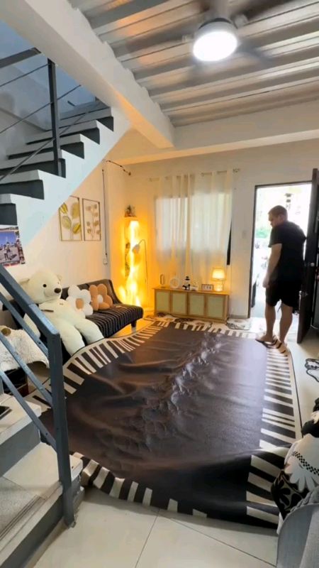 (Roll Up) M,L,XL, 3 Size Crystal Velvet Carpet 3D Floor Mat Carpet #Carpet #living #bedroom #shopee