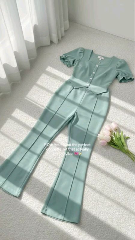 Fashion casual wear coordinates terno pants for women #terno #forwomen #fyp #trending #MasMuraSaShopee