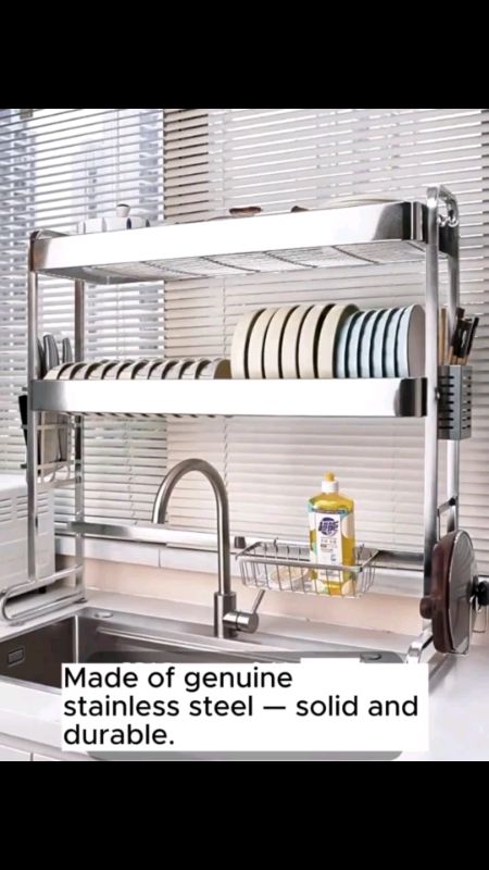 Check out SimpleJoy Sink Dish Rack Stainless Steel Adjustable 62 to 102cm Anti Slip Suction Cups Plate Rack for ₱1,440 - ₱3,139. Get it on Shopee now!