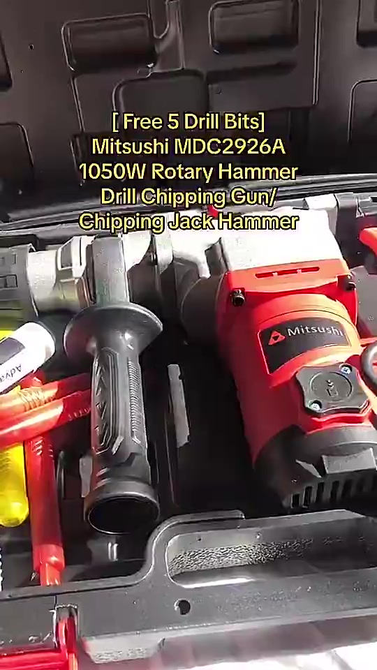 [ Free 5 Drill Bits]Mitsushi MDC2926A 1050W 220V Rotary Hammer Drill Chipping Gun/Chipping Hammer