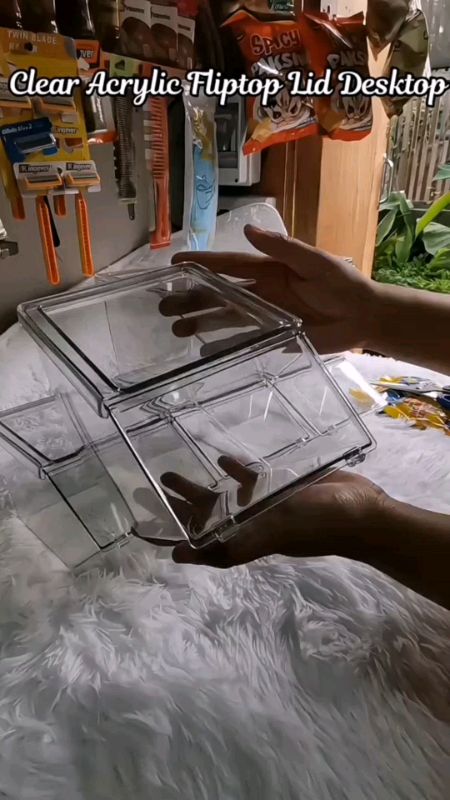 Clear Acrylic organizer box candy organizer box tea bag coffee storage box with Lid Stackable #acrylicorganizer #candyorganizer #storagebox