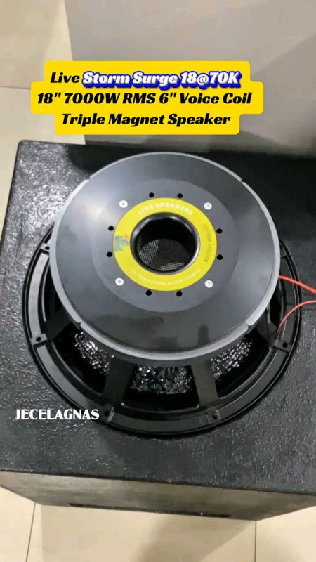 Check out Live Storm Surge 18 at 70K 18inch 7000W RMS 6 inches Voice Coil  Triple Magnet Speaker #sulitdeal #electronics #everyone #AUDIO #speaker