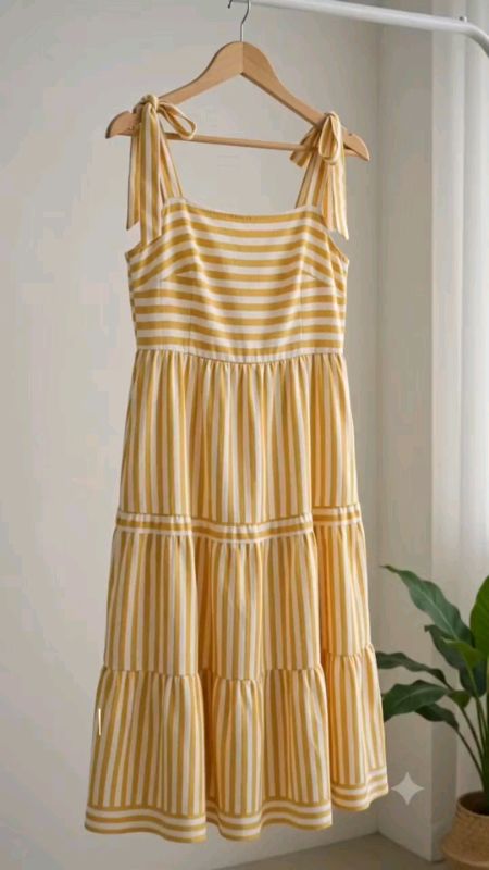 Maxi dress 💛 #shopee #dress #striped