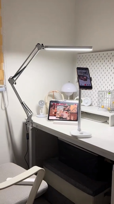 LACOCO LED Folding Metal Desk Lamp Clip On Light Clamp Long Arm Dimming Table Lamp Adjustable #MasMuraSaShopee #FreeCoinsIShopeeVideo