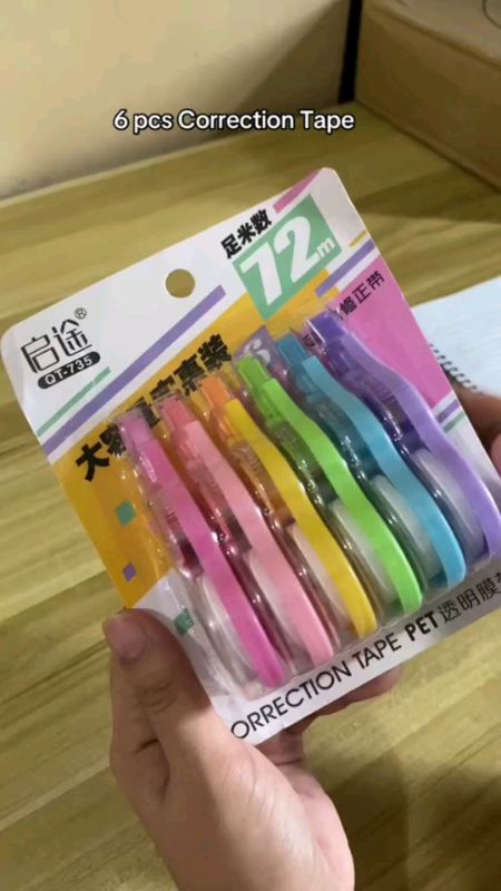 6pcs Correction Tape 72m Total value pack smooth no smudge school/office #correctiontape #6pcscorrectiontape #foryou #fyp #viral