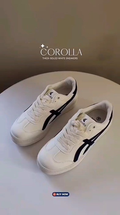 COROLLA Keel Women's White Stylish Versatile Shoes #FreeCoinsInShopeeVideo #MasMuraSaShopee #corolla #shoes #paydaysale #criminologist_affiliate #fyp