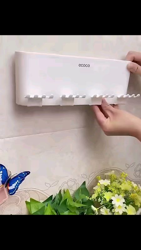 #Ecoco #toothbrush #Cup #holder with #Toothpaste #dispenser and #Build-in #Drawer #bathroom #organizer