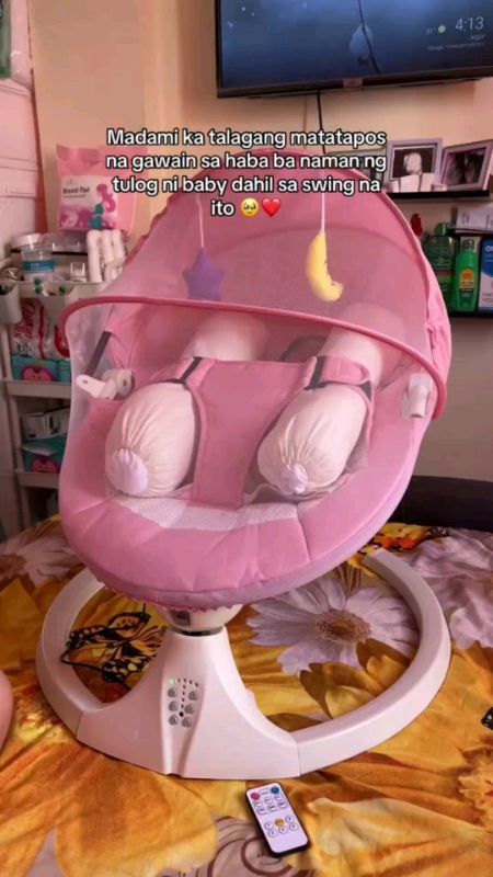 Rocking Chair for Baby Electric Baby Rocking Chair with Music Bluetooth Remote for Newborn 0-12 #FreeCoinssaShopee #MasMurasaShopee #HugotsaShopee