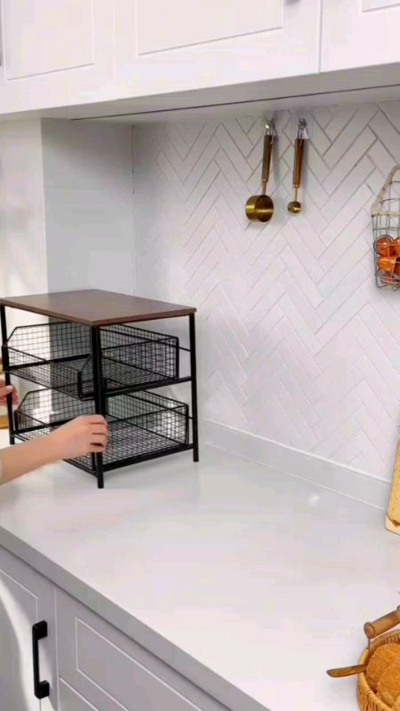 Kitchen Countertop Organizer Drawer #drawer #pullout #organizer #storage #kitchen ‎#StraightforwardOnShopee #gift #fyp #masmurasashopee  #shopee #shop