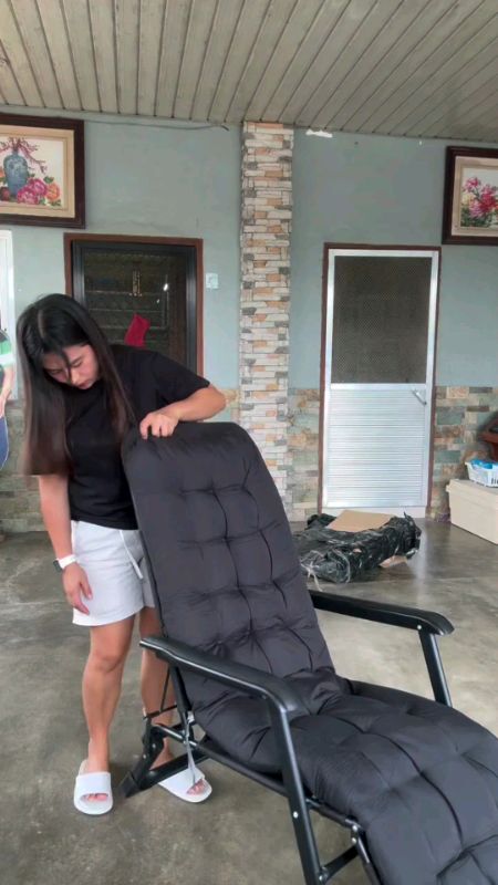 Reclining Folding Chair Folding Bed Heavy Duty Folding Bed leeping Loung Portable Camping Chair【COD】