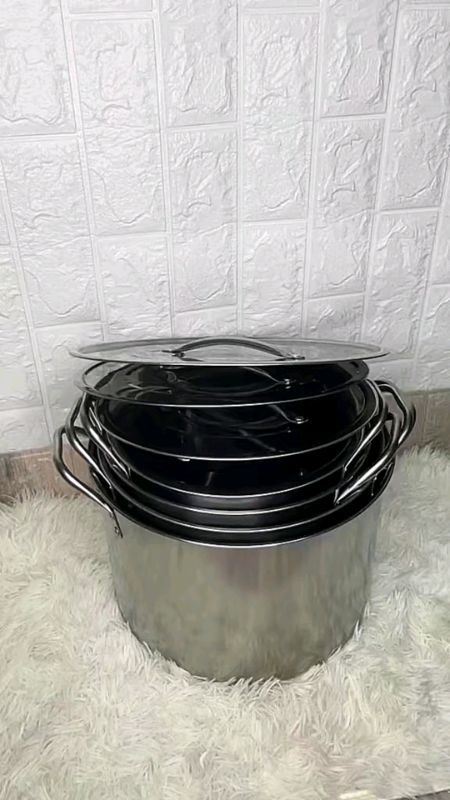 Stainless Steel Cooking Stock Pot Set 4pcs 23cm 25cm 27cm 29cm with Handle for Kitchen Use Durable!#MasMuraSaShopee #freecoinslnshopeevidio