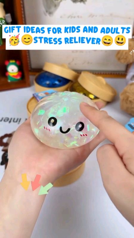 #squishy #siopao #glitter #stress #reliever #toys