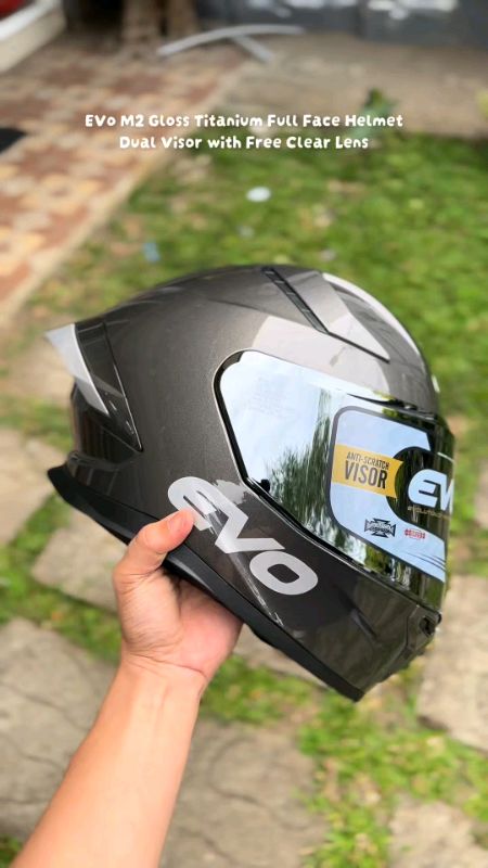 Check out EVO XT-300 Plain Full Face Dual Visor Helmet Motorcycle With Free Clear Lens for ₱3,800. Get it on Shopee now!