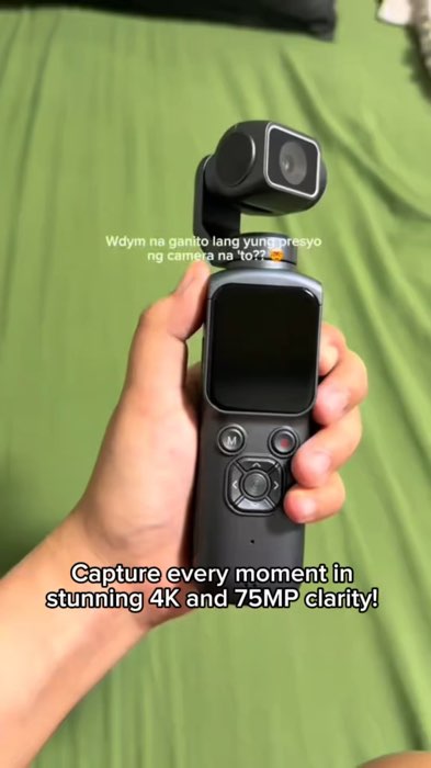 #Vetek #handheldgimbal  #camera , #portable  #handheld  #videocamera , 4K 75MP with 330° rotatable lens, WiFi, #MasMuraSaShopee #FREECOINSINSHOPEE