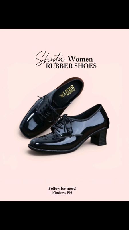 SHUTA Premium Black Shoes Rubber Shoes for WOMEN #rubbershoes #blackshoes #women #lady #Guard #fyp #work #trending #school #findora