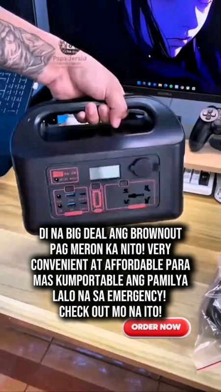 Kahit brownout, d ka na mamomroblema sa init! Sobrang convenient for emergency at power interruptions!🛍️🛒 #PowerStation #brownout #power #portable