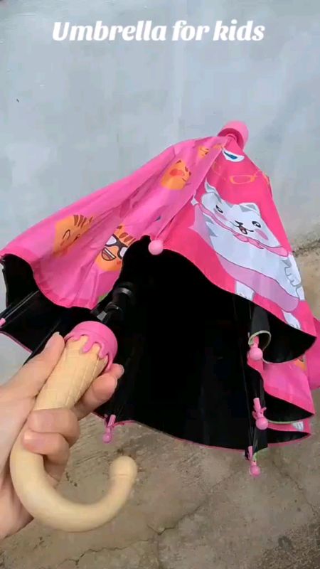 4-12 Yrs Kids Cartoon Cute Umbrella for Boys and Girls High Quality Long Handle Sunshade Umbrella#umbrella #HugotSaShopee #fyp
