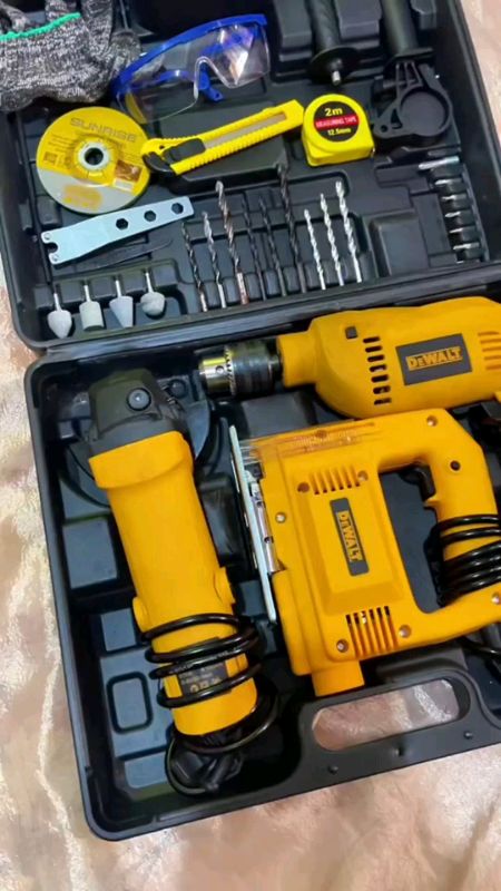 3 IN 1 POWER TOOL SET,ANGLE GRINDER, IMPACT DRILL AND JIGSAW WITH HARDCASE #highquality #durable#MasMuraSaShopee #FreeCoinInShopeeVideo