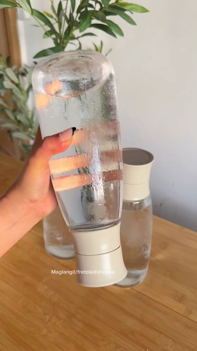 Glass Water Bottle! Perfect pag stockan ng water sa ref! waterbottle #glasswaterbottle #fridgebottle #glassbottledrink