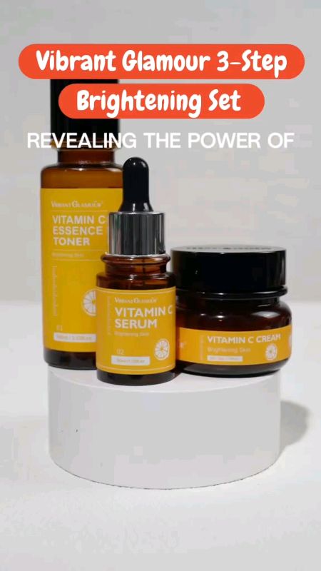 Vibrant Glamour 3-Step #fyp #vibrantglamourvitamincserum #vibrantglamourvitaminctoner #vibrantglamournaturecream #vibrantglamourvitamincboostingduo