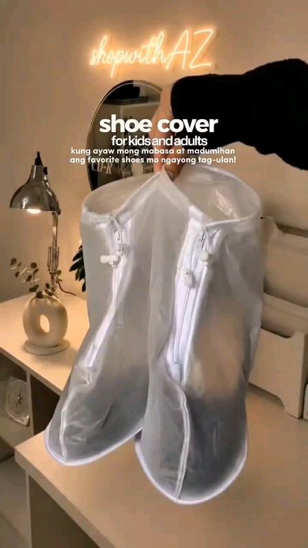 Long rain boot covers, non-slip, waterproof, thickened, widened, and high rain boot covers#hugotSaShopee#MasMuraSaShopee #ShopeePayDaySale