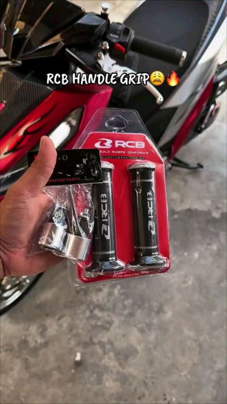 【COD】RCB ORIGINAL HANDGRIP HG55 + PCX CHROME JUMBO UNIVERSAL HANDLEBAR TRACK FOR ALL MOTORCYCLES#FreeCoinsInShopeeVideo #MasMuraSaShopee