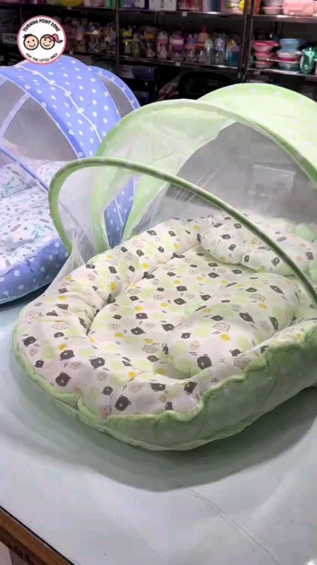 Merrycare Baby Foldable Bed Anti Mosquito Net with Mattress, Pillow, and Waterproof Bag#FreeCoinsInShoppeeVideo #masmurasashoppee