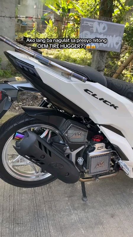 OEM TIRE HUGGER FOR HINDA CLICK. #oemtirehugger #hondaclick