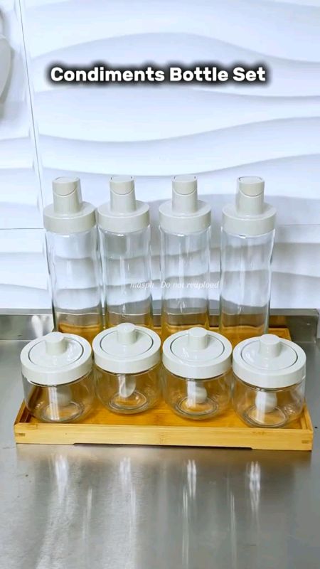 COOKER KING 8PCS Seasoning Bottle Set Oil Bottle Kitchen Spice Condiments Container Leak-Proof #FreeCoinInShoppeVideo #trending #Murasashope #fyp #hb