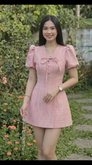 ￼Women Casual Dress Bow Button Front Spring/summer Pink Dress #OOTD #elegance #foryou #pinklover #pinkdress #shopee