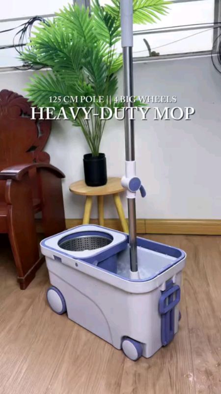 Amada Spin Mop With Spinner HeavyDuty For Map Floor Cleaning Mop WithSqueezer Tornado movable whee