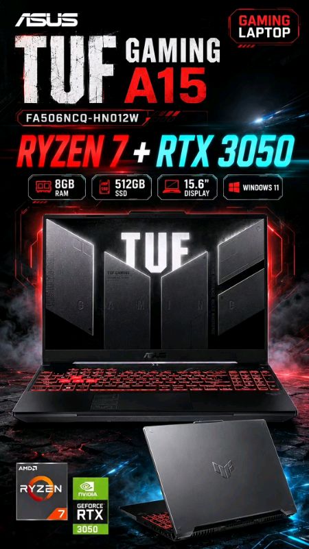 🎮 ASUS TUF A15 💻 Ryzen 7 + RTX 3050 gaming power! 🔥 #NABudol #ASUSTUF #GamingLaptop #RTX3050 #budolfinds